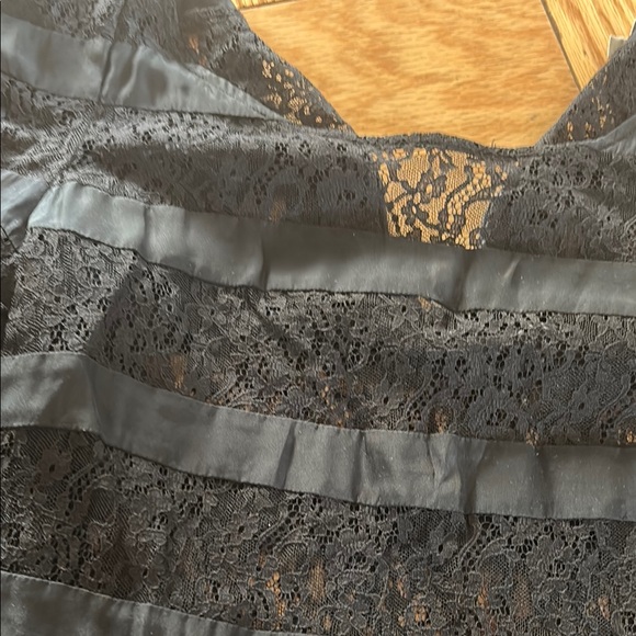 Sandro Blue Asymmetrical Tie Front 3/4 Sleeve Blouse - Picture 2 of 7